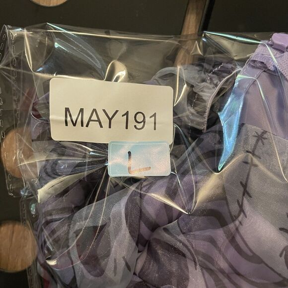 Nightmare Before Christmas NWT Jack Skellington Puff Sleeve Girls  Large 10/12 - Picture 10 of 10